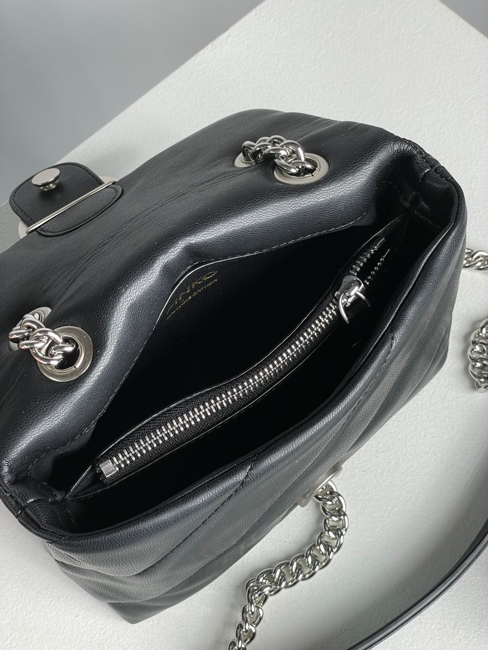 Pinko Baby Love Bag Puff Maxi Quilt Black/Silver - 19