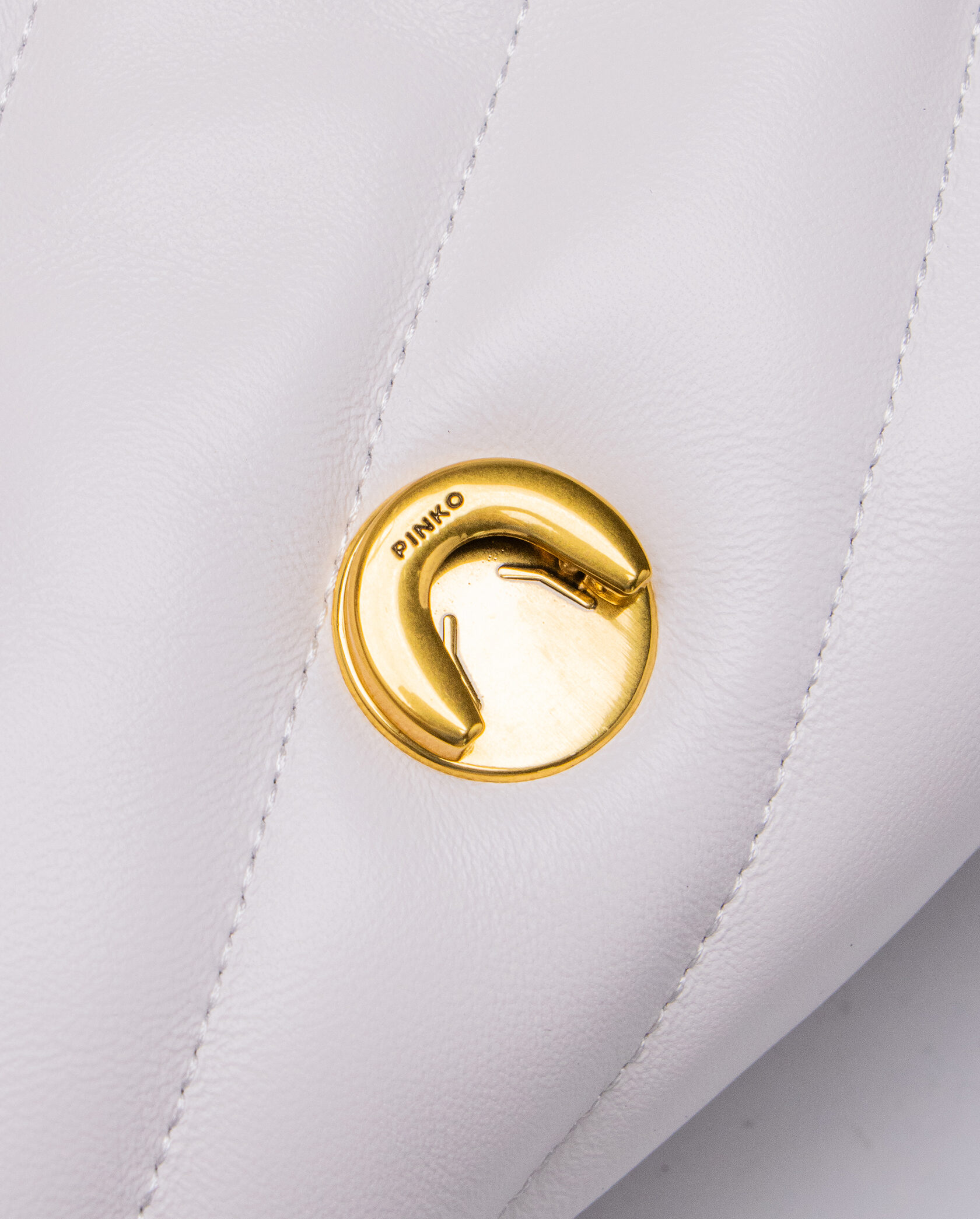 Pinko Baby Love Bag Puff Maxi Quilt White/Gold - 7