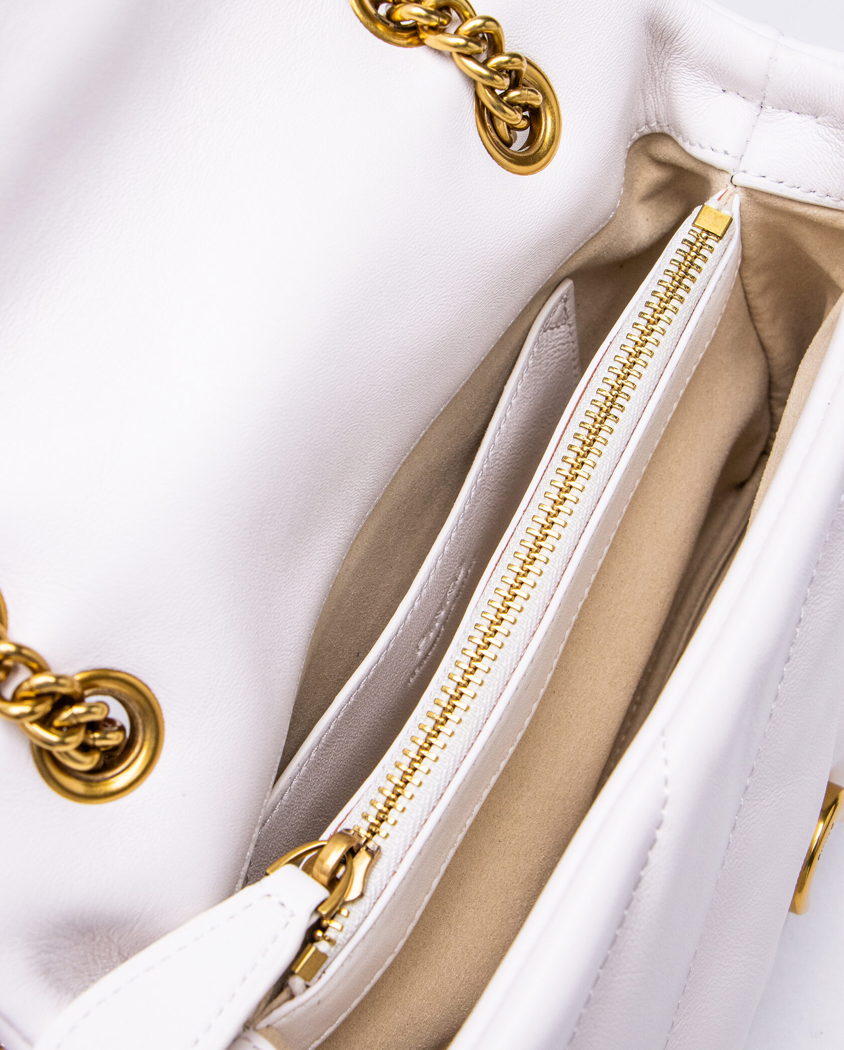 Pinko Baby Love Bag Puff Maxi Quilt White/Gold - 8