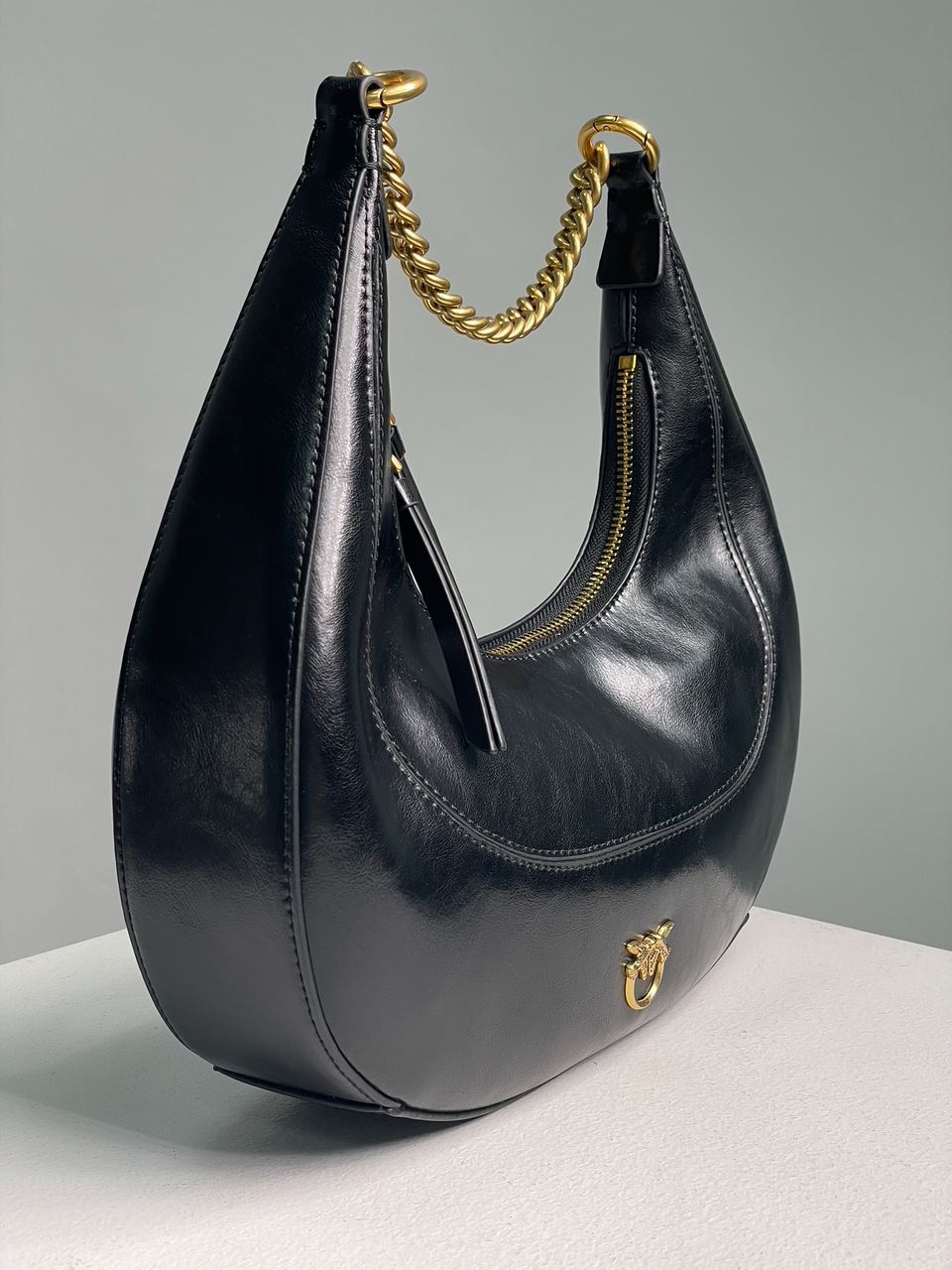 Pinko Classic Brioche Bag Hobo Black - 13