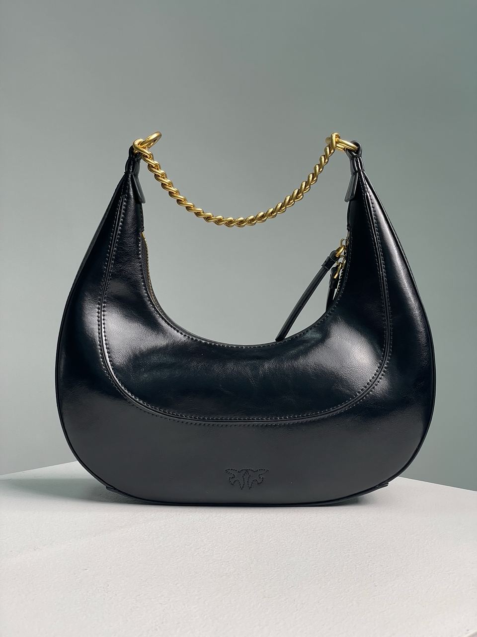 Pinko Classic Brioche Bag Hobo Black - 15