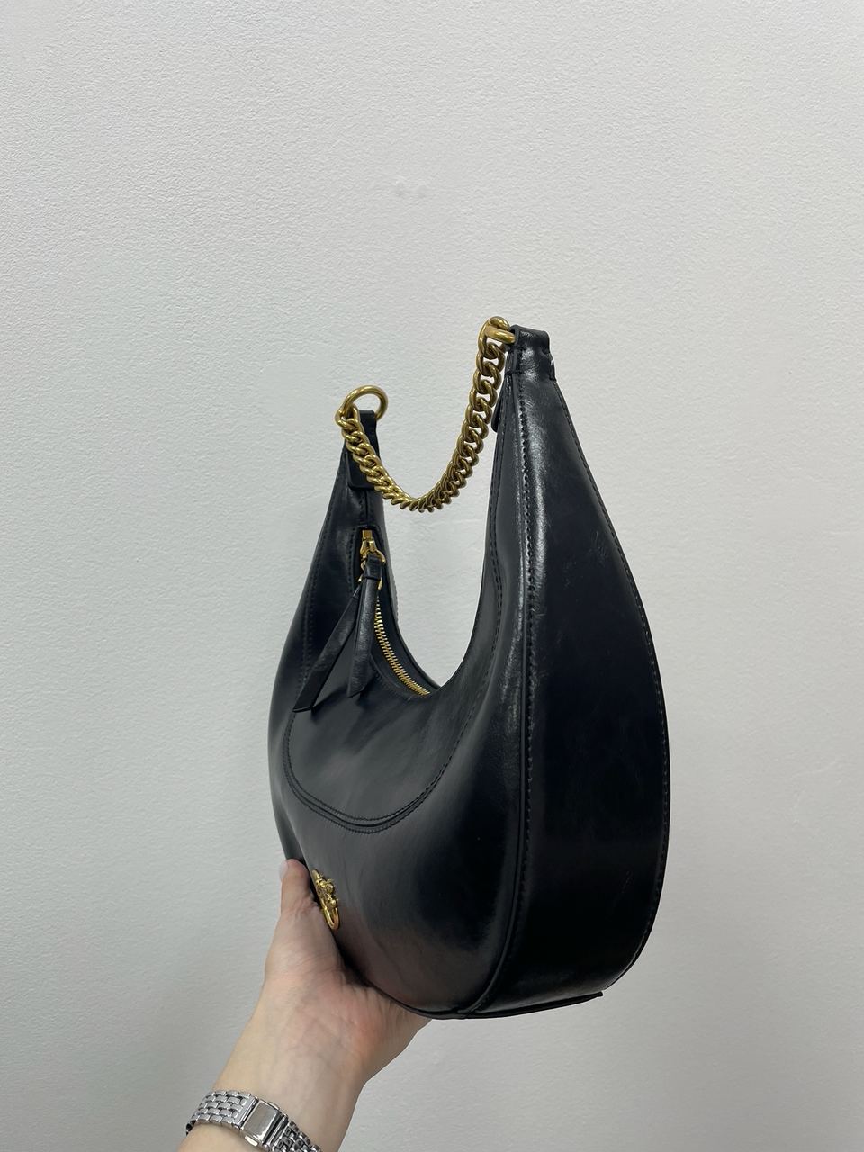 Pinko Classic Brioche Bag Hobo Black - 18