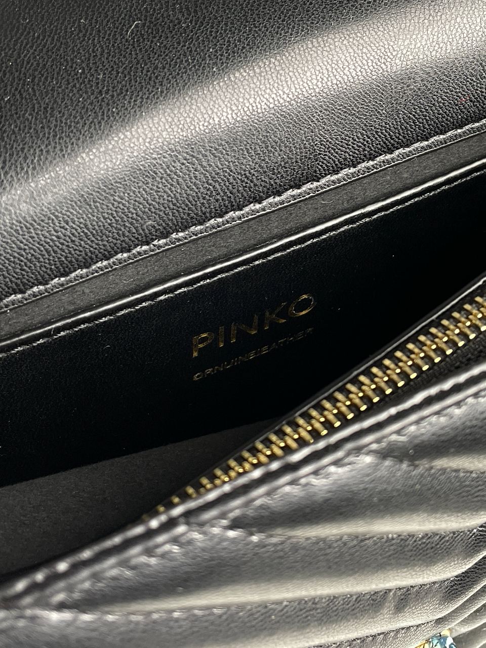 Pinko Classic Love Bag One Chevron Black/Gold - 21