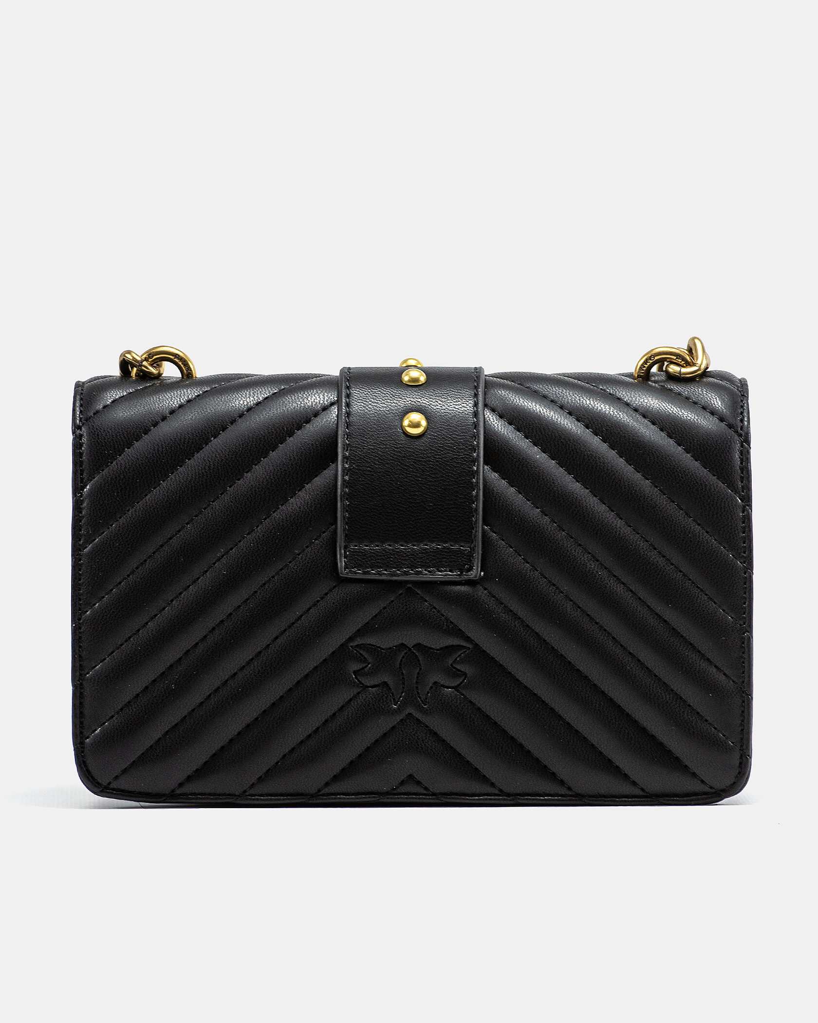 Pinko Classic Mini Love Bag One Chevron Black/Gold - 8