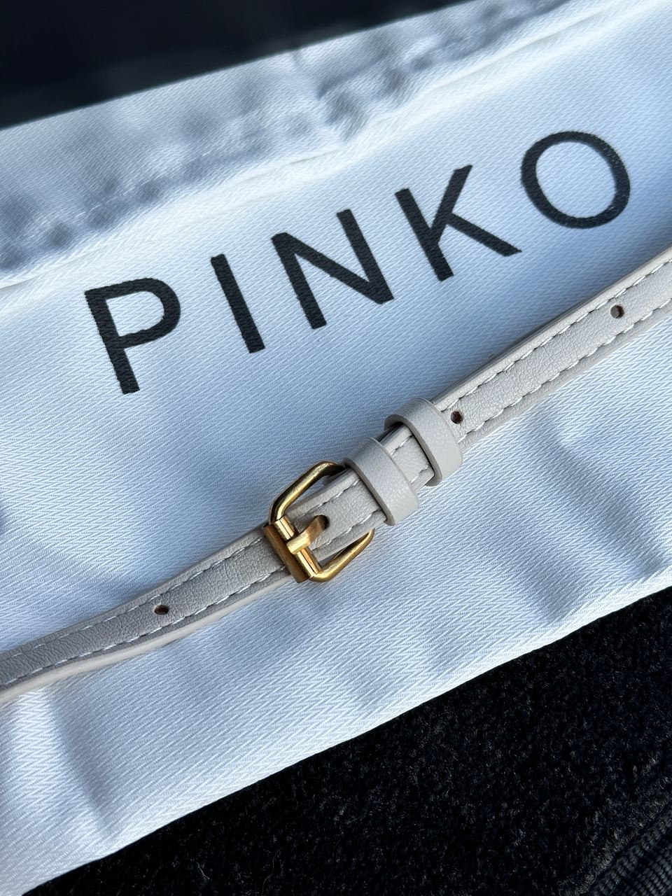 Pinko Grey Quilted Leather Love Mini Puff Staples - 21