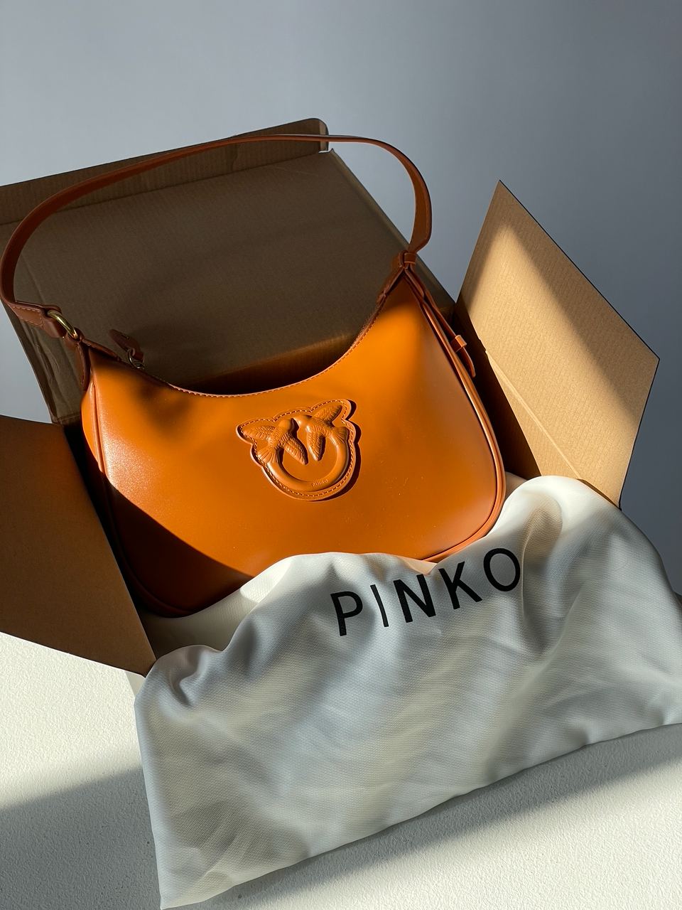 Pinko Half Moon Bag Simply Ginger With Leather Buckle - 2
