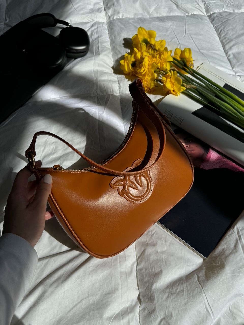 Pinko Half Moon Bag Simply Ginger With Leather Buckle - 8