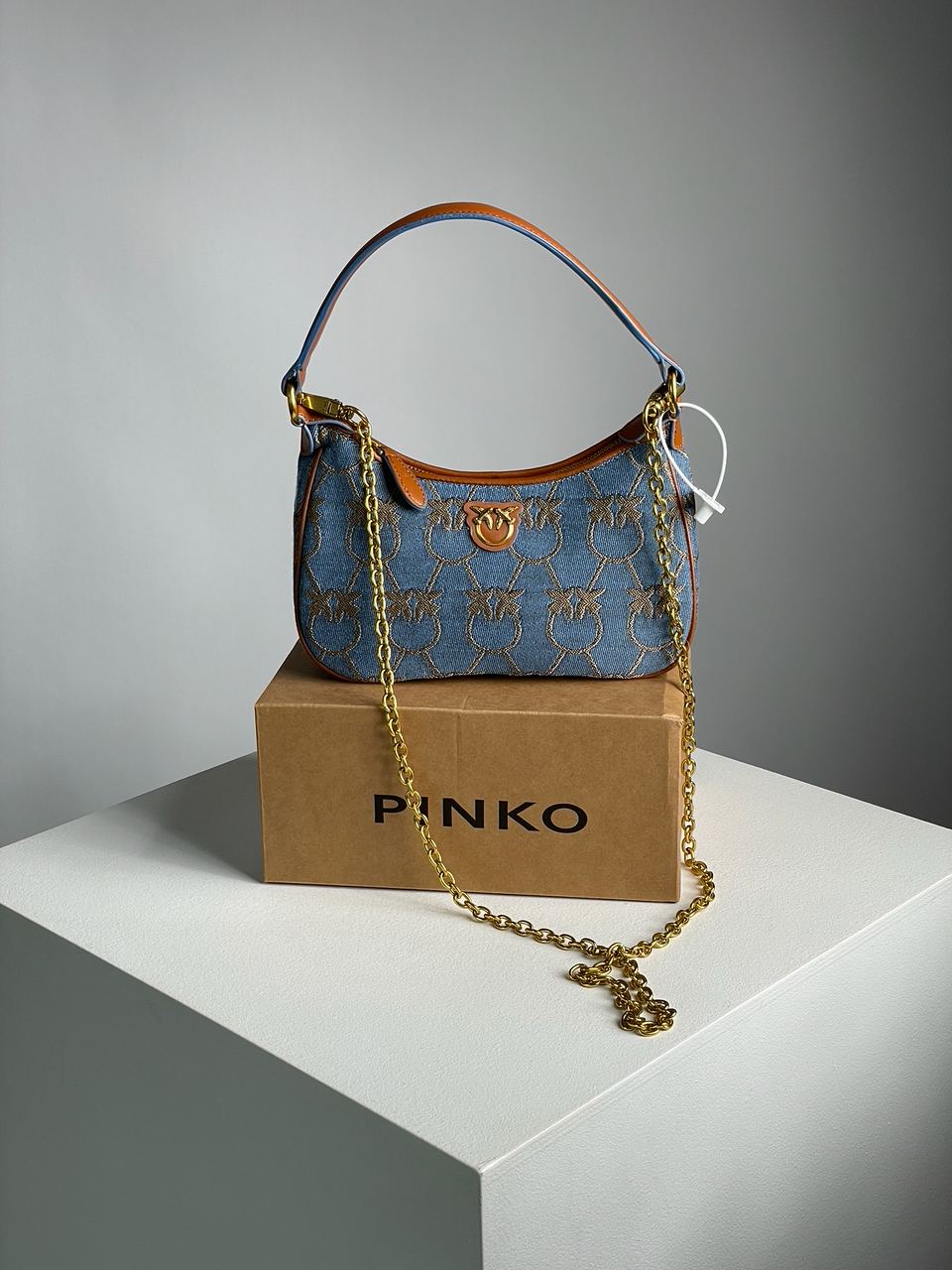 Pinko Half Moon Mini Denim - 3