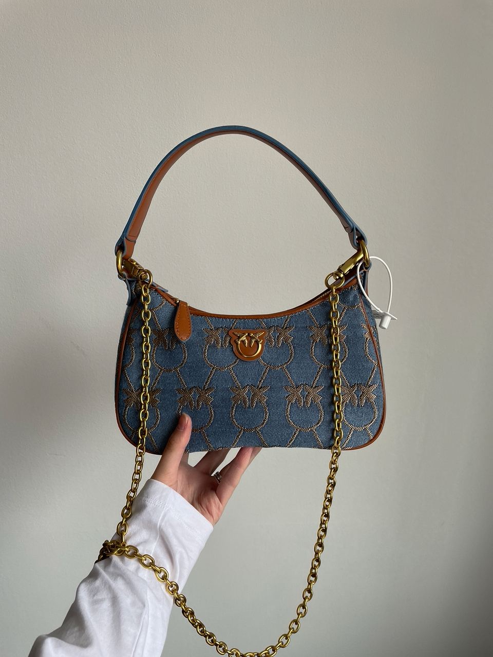 Pinko Half Moon Mini Denim - 8