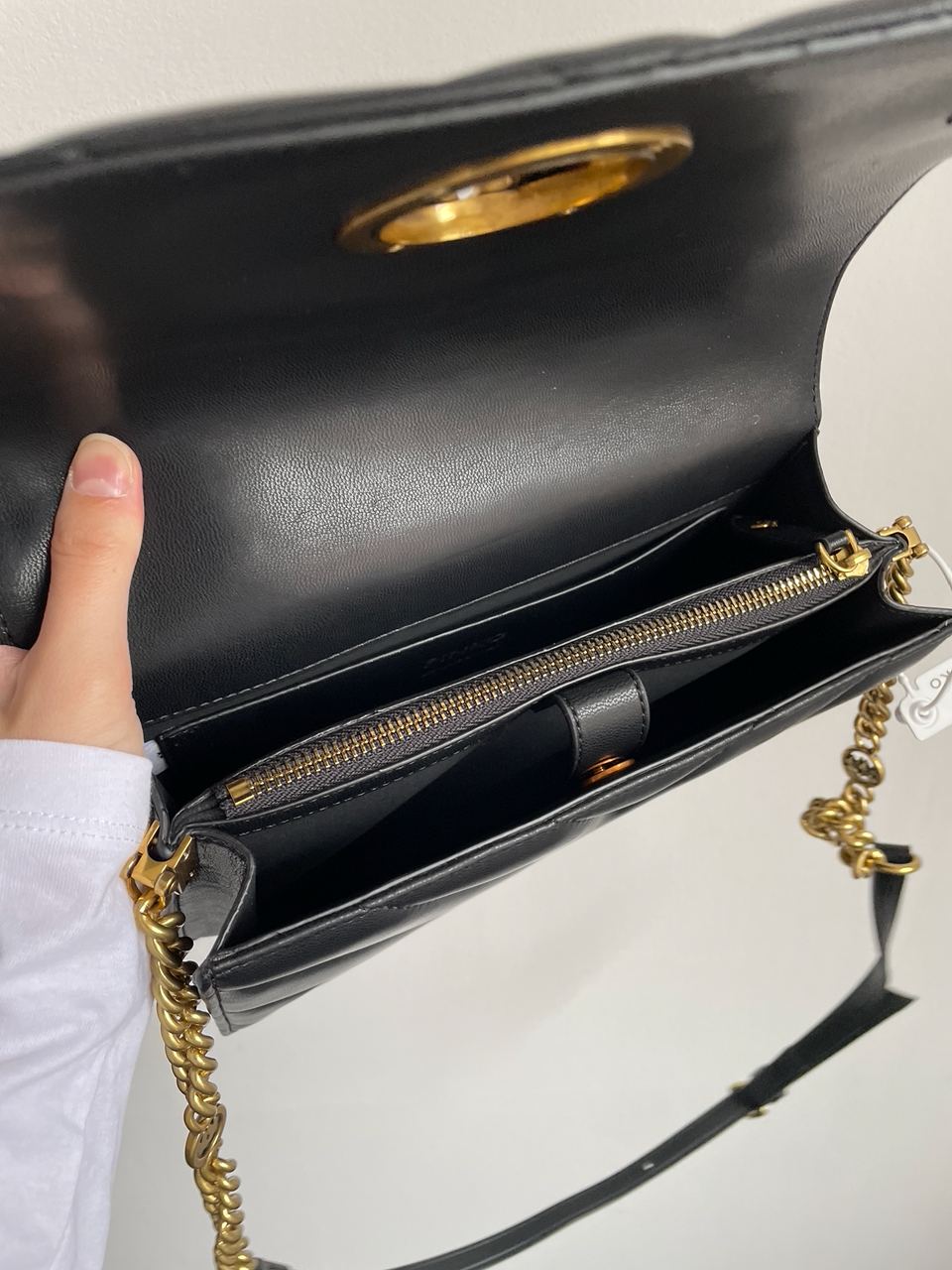 Pinko Large Love Bag Click Big Chevron Black - 22