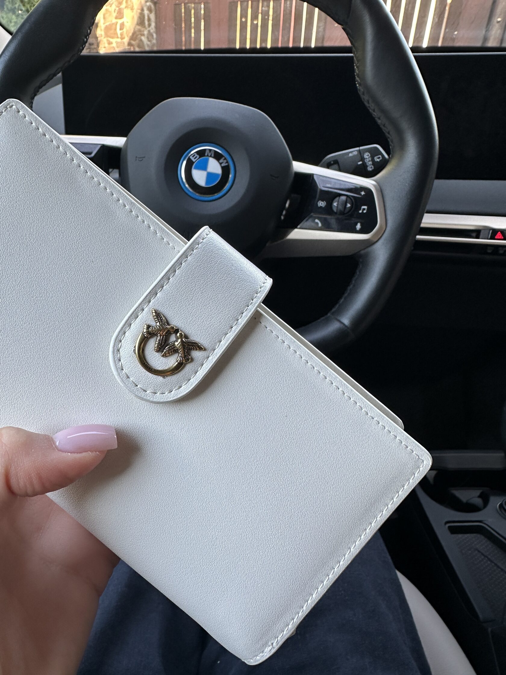 Pinko Leather Wallet White - 10