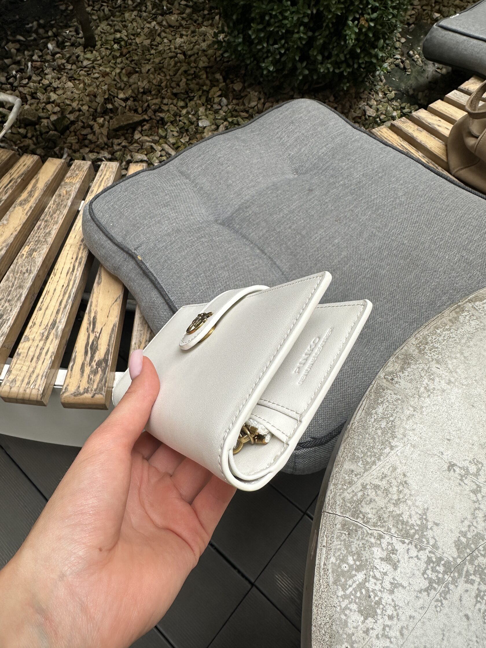 Pinko Leather Wallet White - 8