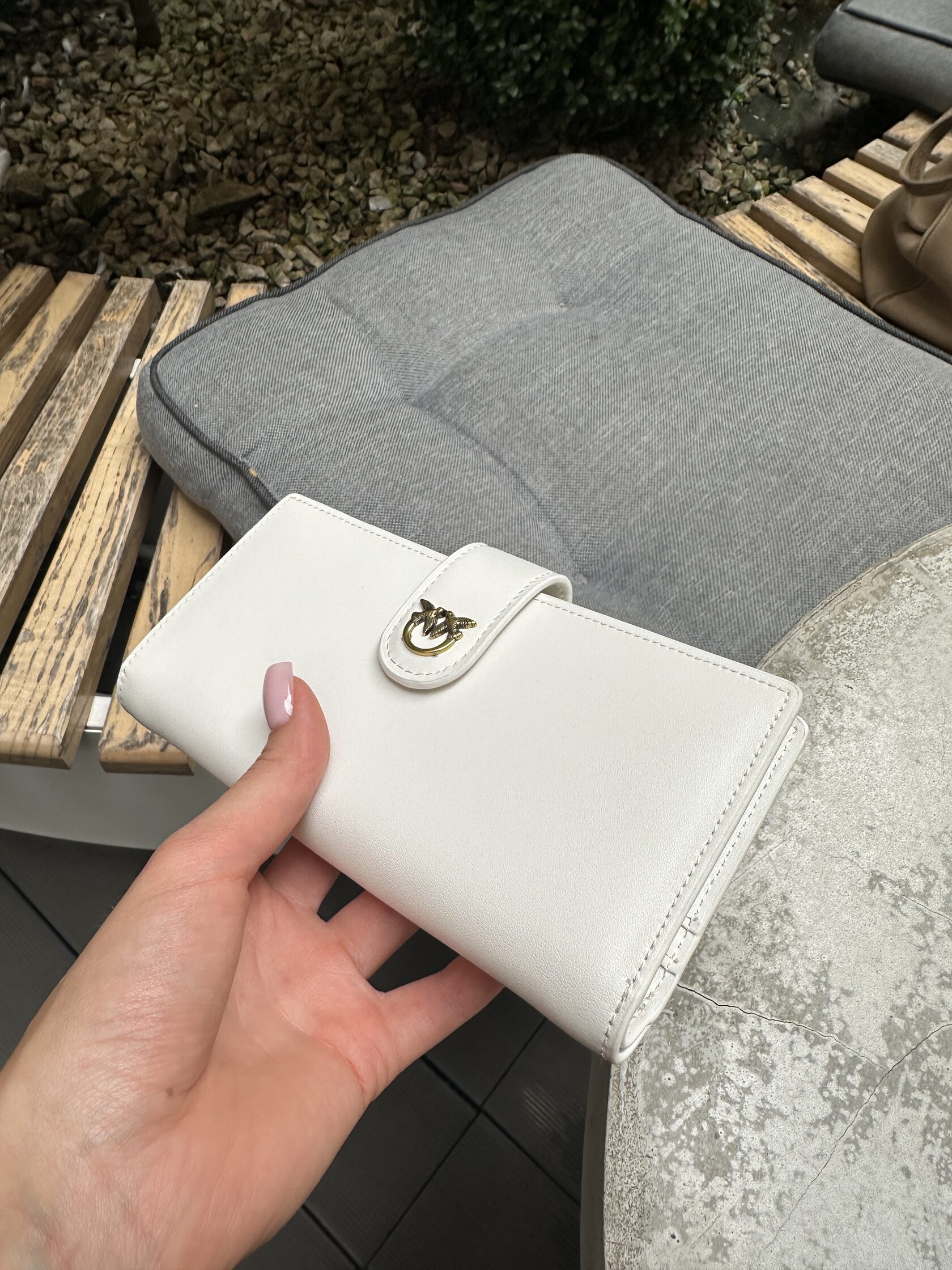 Pinko Leather Wallet White - 9