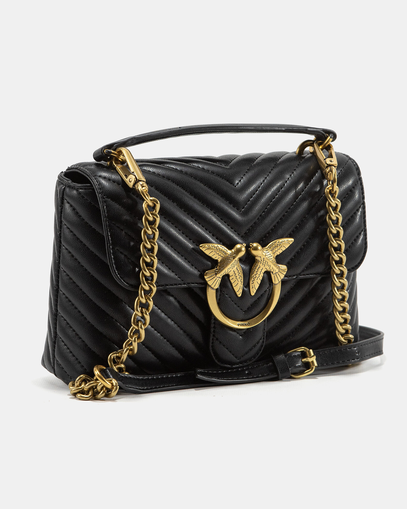 Pinko Love Big Puff Maxi Quilt Top Handle Bag in Black - 5