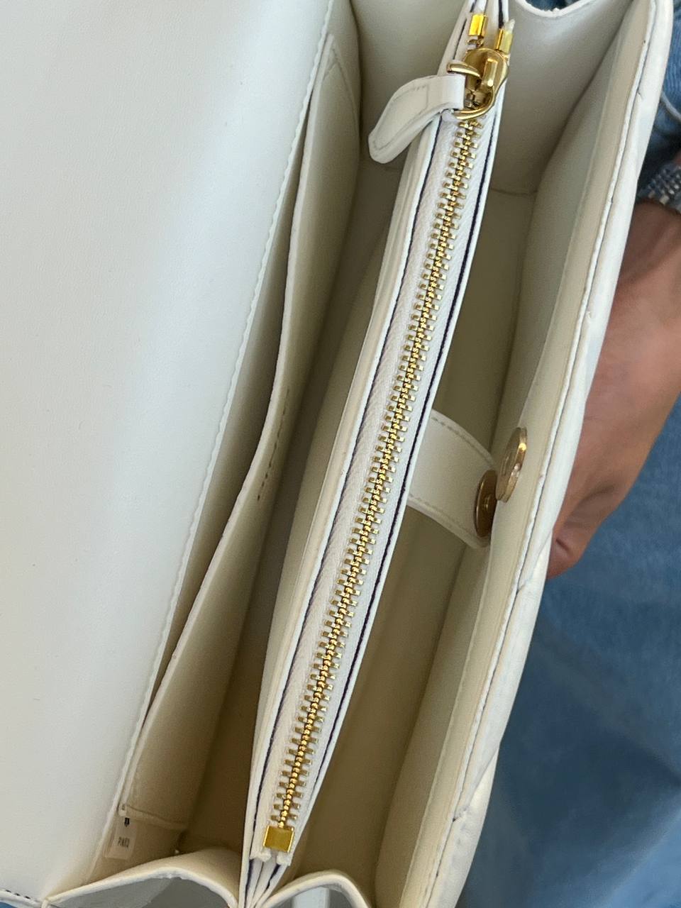 Pinko Love Click Classic Crossbody Bag in Quilted Leathe White - 12