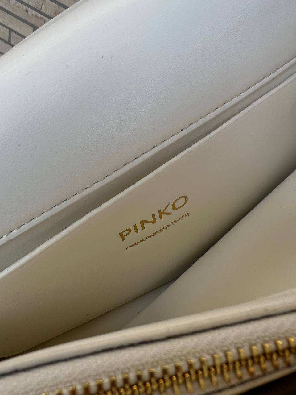 Pinko Love Click Classic Crossbody Bag in Quilted Leathe White - 13