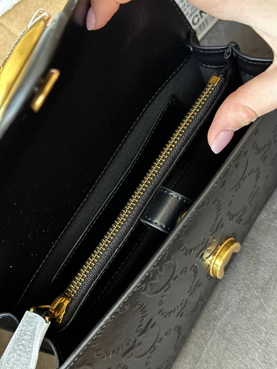 Pinko Love Mini Icon New Monogram Black/Gold - 7