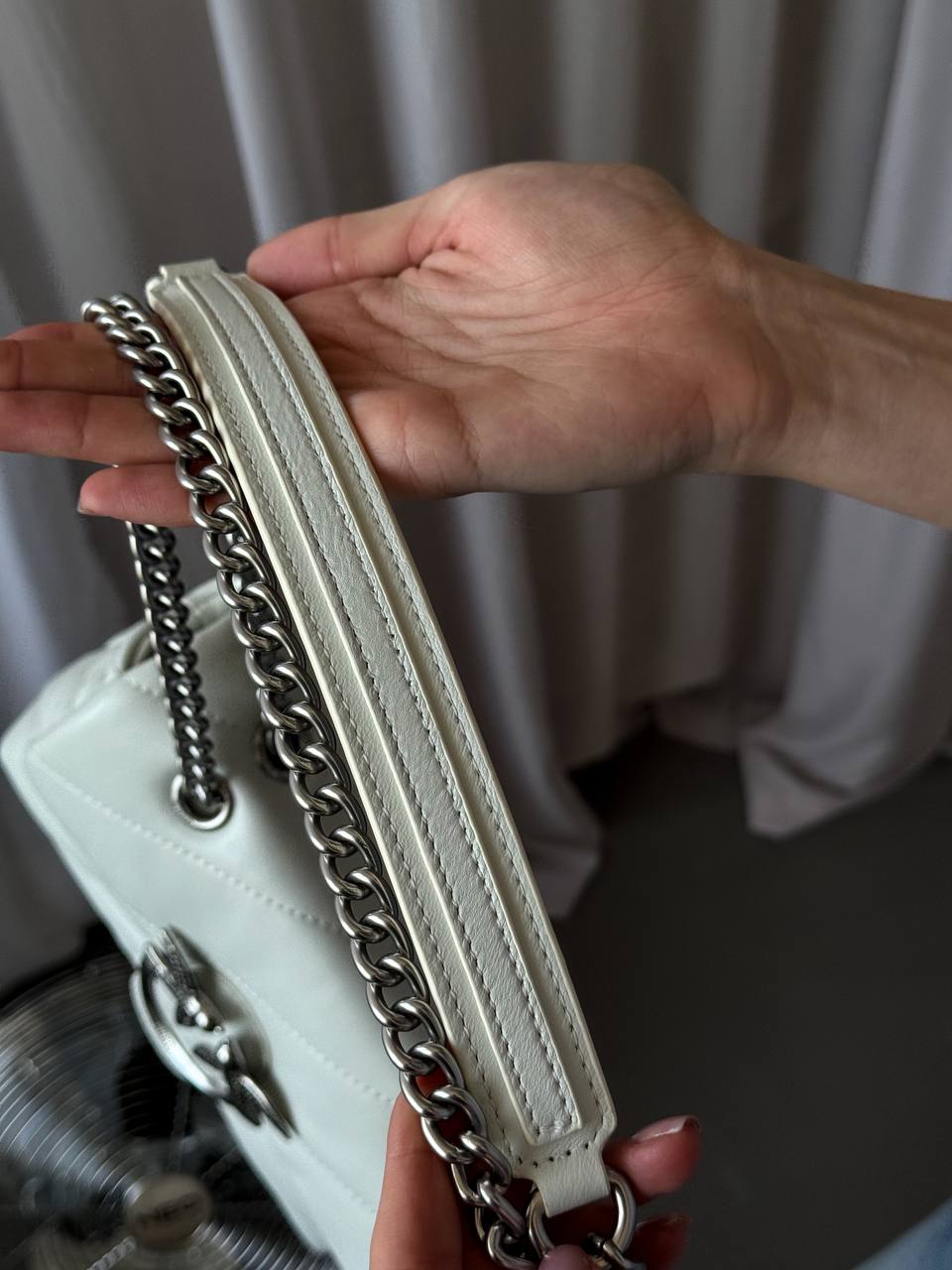 Pinko Love Mini Icon Puff Bag in Black Leather White/Silver - 6