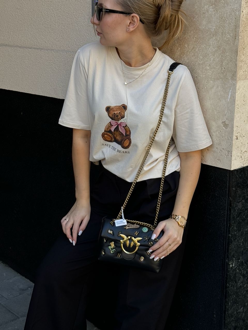 Pinko Love Mini Puff Black Summer Pins - 6