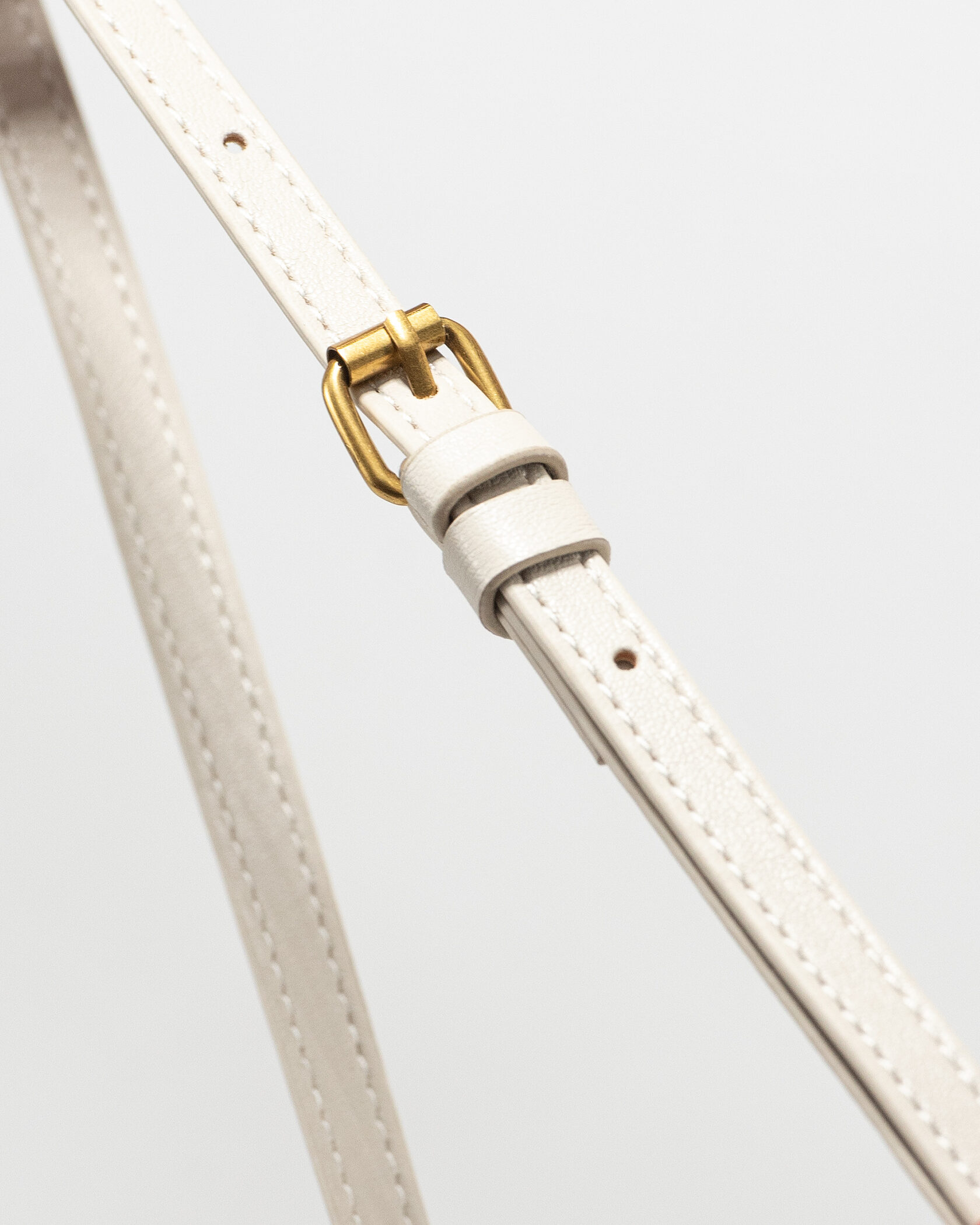 Pinko Love Small Puff Maxi Quilt Shoulder Bag in White with Studs - 11