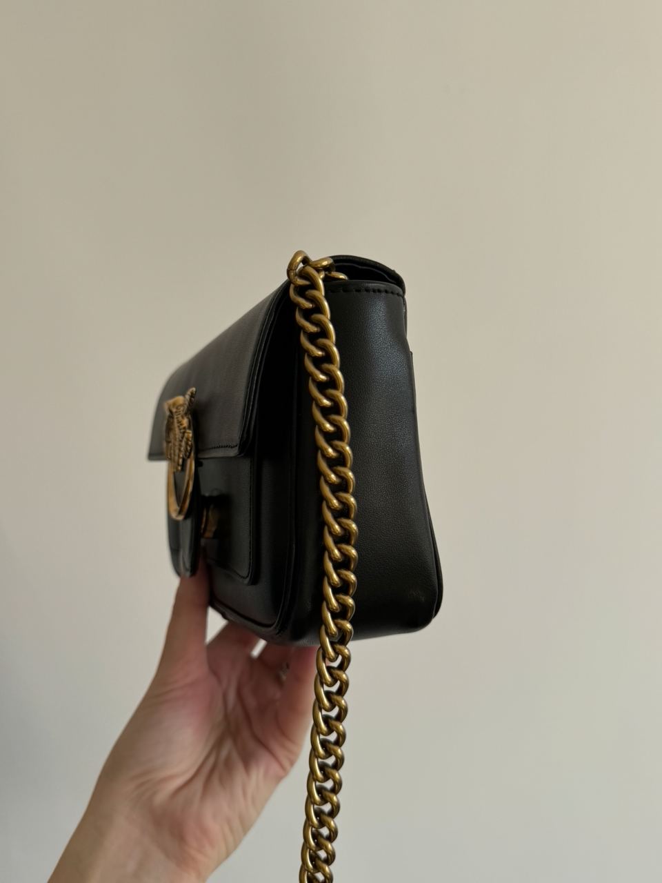 Pinko LoveBag Pocket Simply Black/Antique Gold - 12