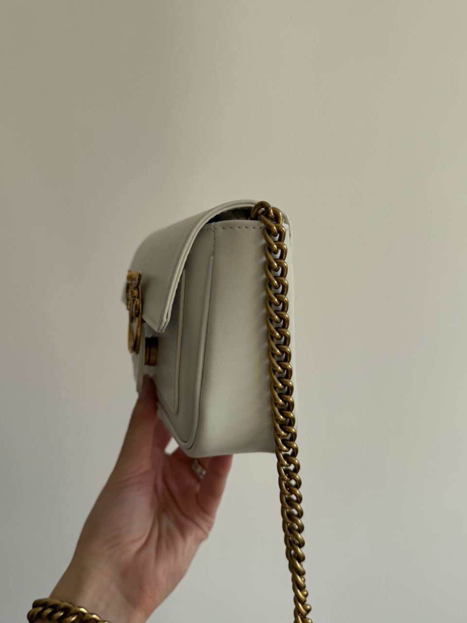 Pinko LoveBag Pocket Simply Cream/Antique Gold - 12