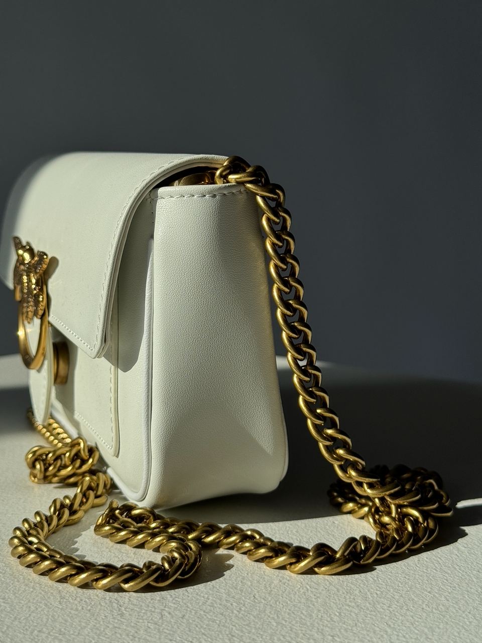 Pinko LoveBag Pocket Simply Cream/Antique Gold - 13