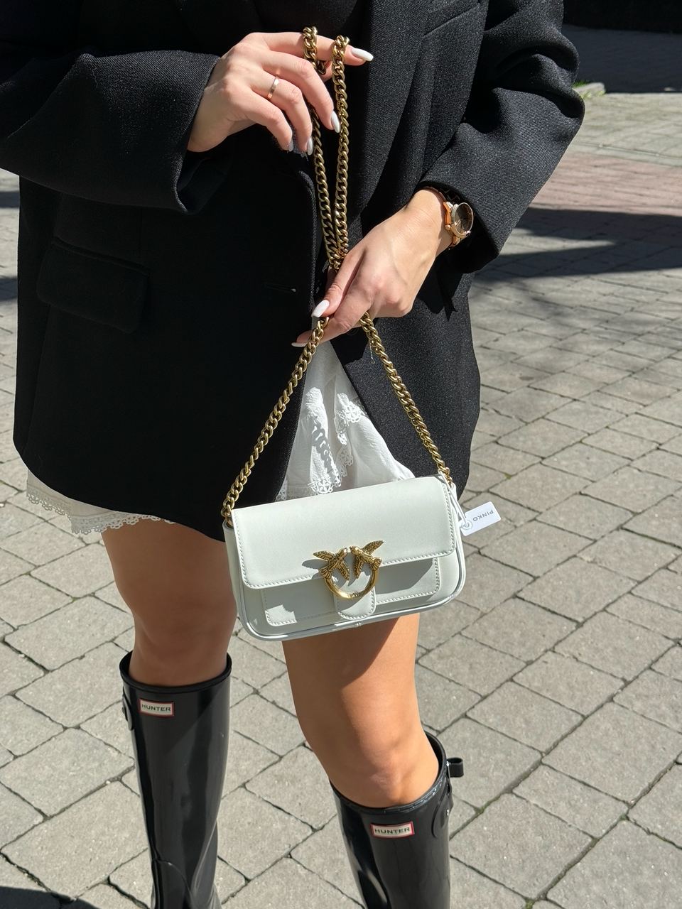 Pinko LoveBag Pocket Simply Cream/Antique Gold - 6