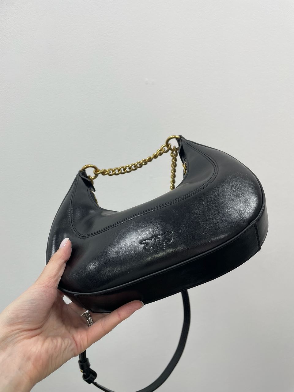 Pinko Mini Brioche Bag Hobo Black - 17