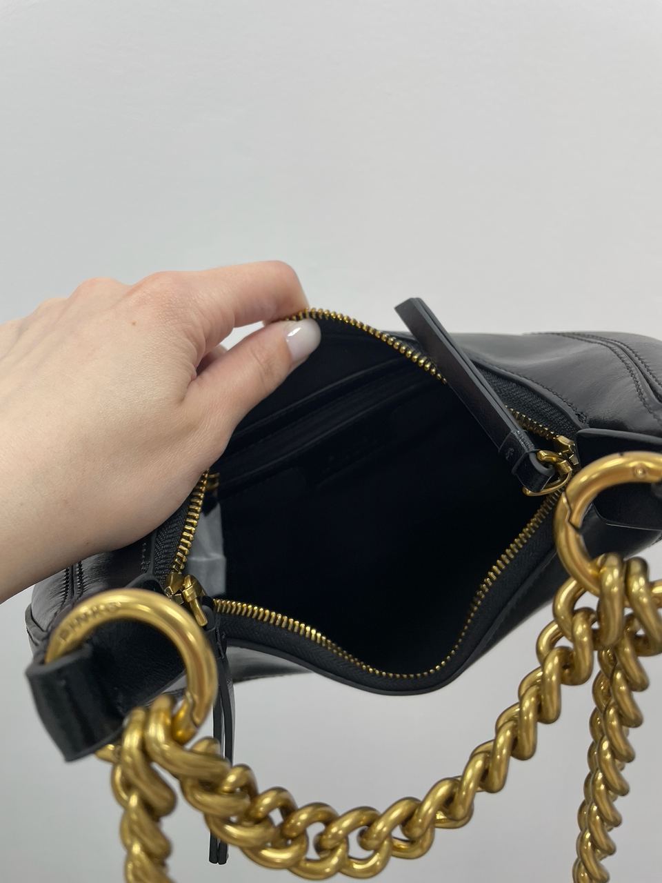 Pinko Mini Brioche Bag Hobo Black - 23