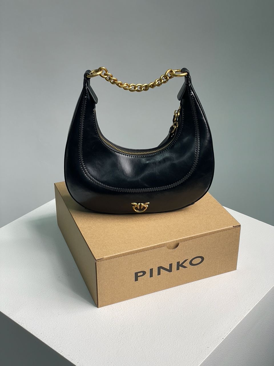 Pinko Mini Brioche Bag Hobo Black - 5