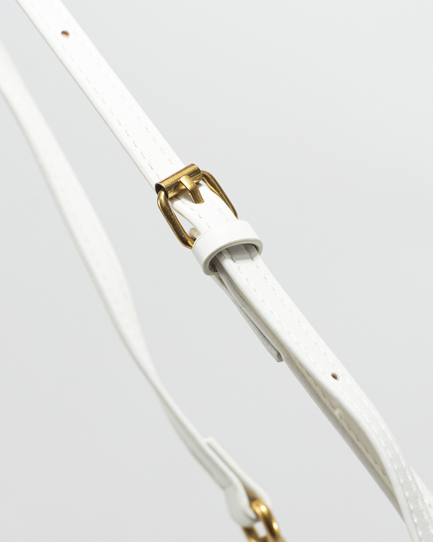 Pinko Mini Classic Lady Love Bag Puff Chevron White/Gold - 12