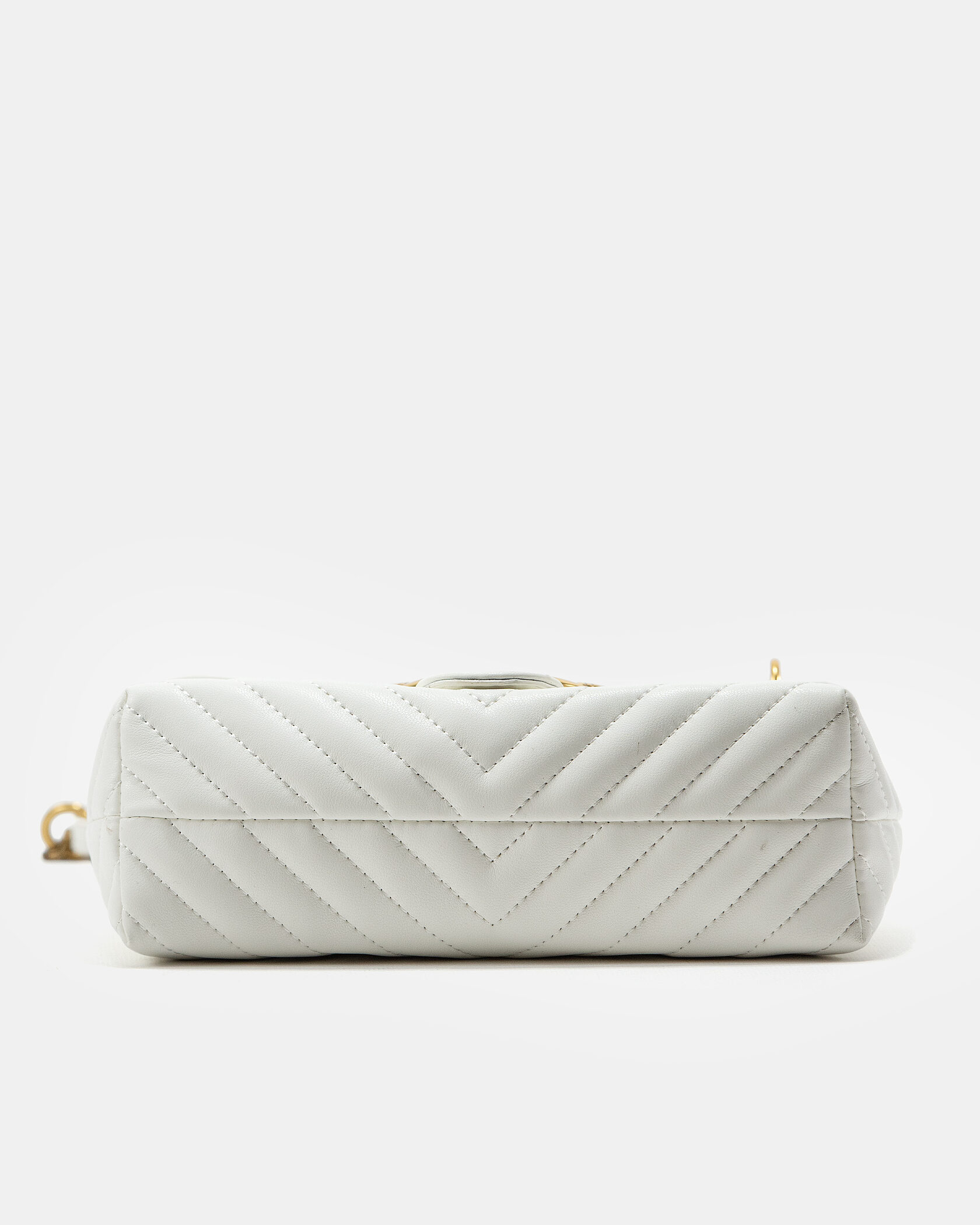 Pinko Mini Classic Lady Love Bag Puff Chevron White/Gold - 9