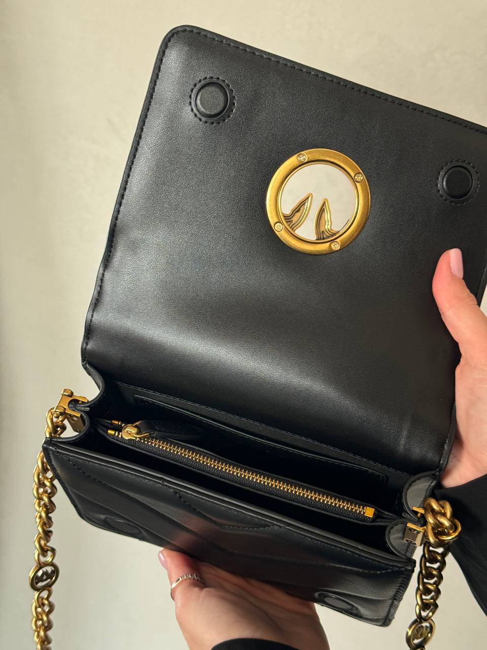 Pinko Mini Love Bag Click Big Chevron Black - 6