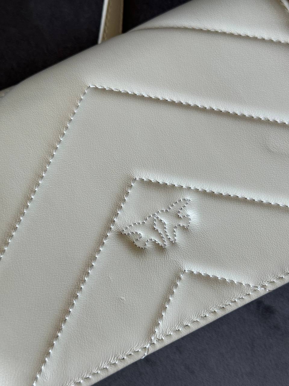 Pinko Mini Love Bag Click Big Chevron White - 5