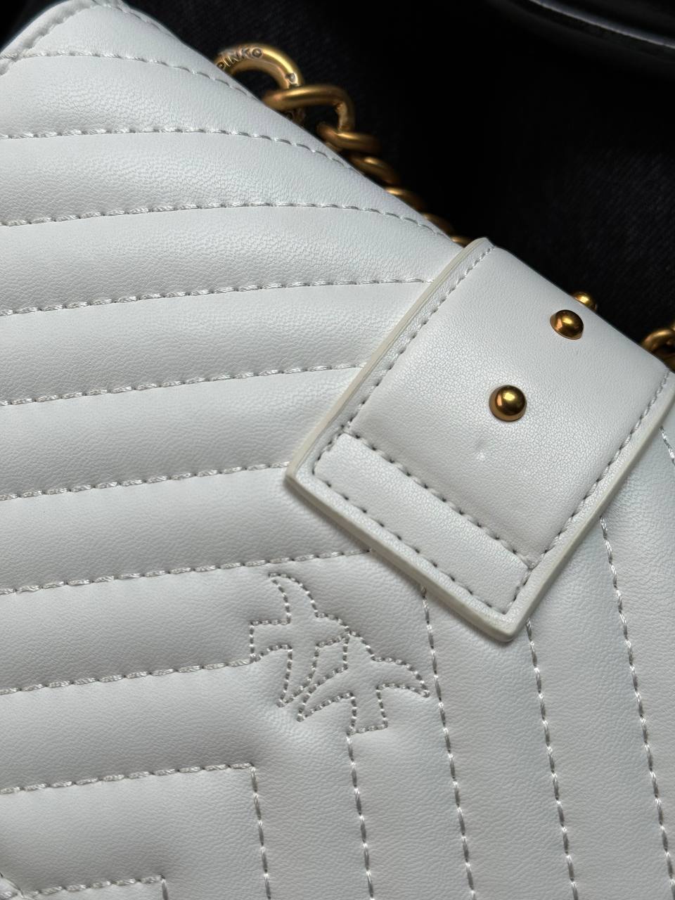 Pinko Mini Love Bag One Simply Puff White/Gold - 6