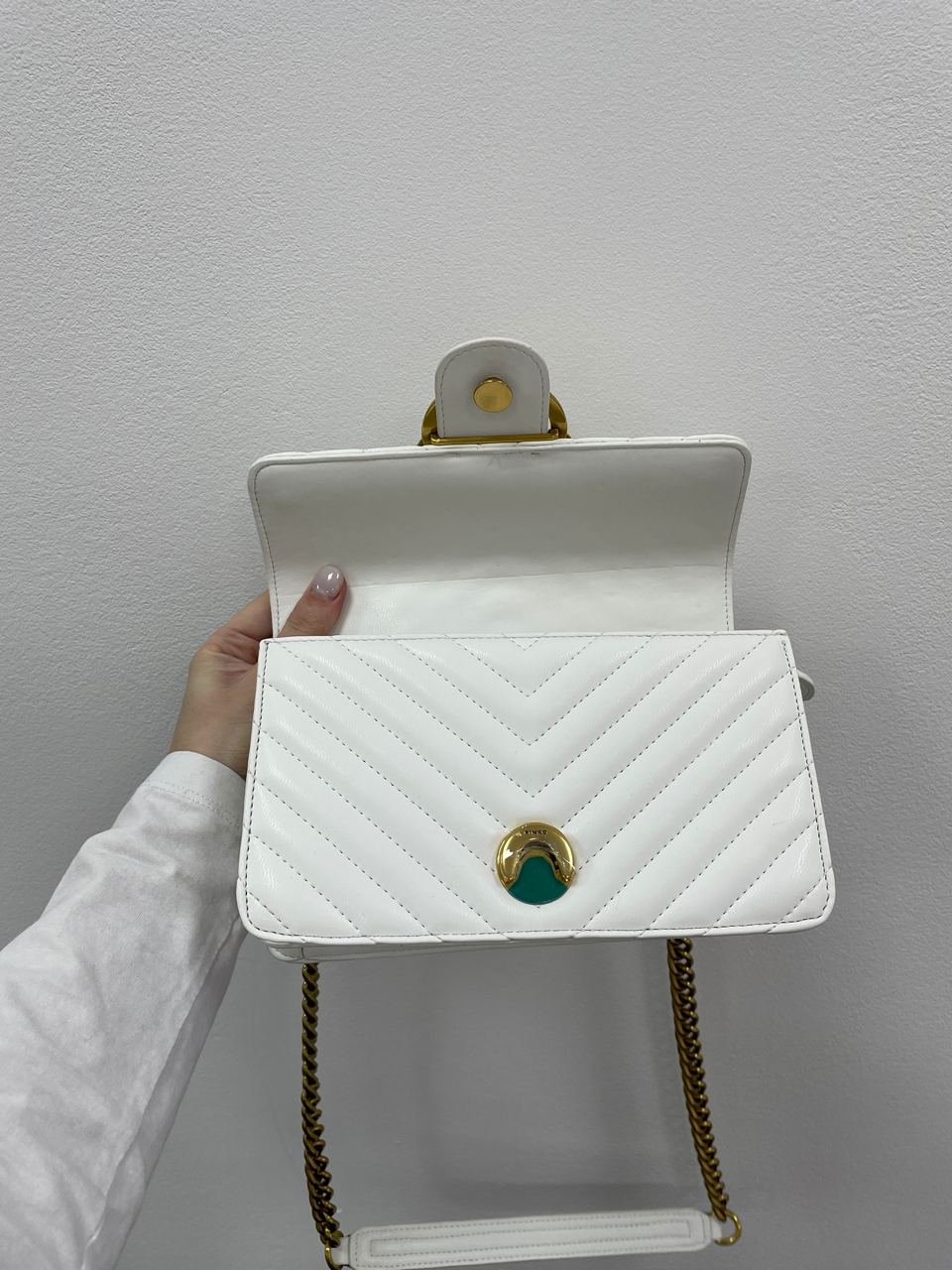 Pinko Mini Love Bag One Simply Puff White/Gold - 14