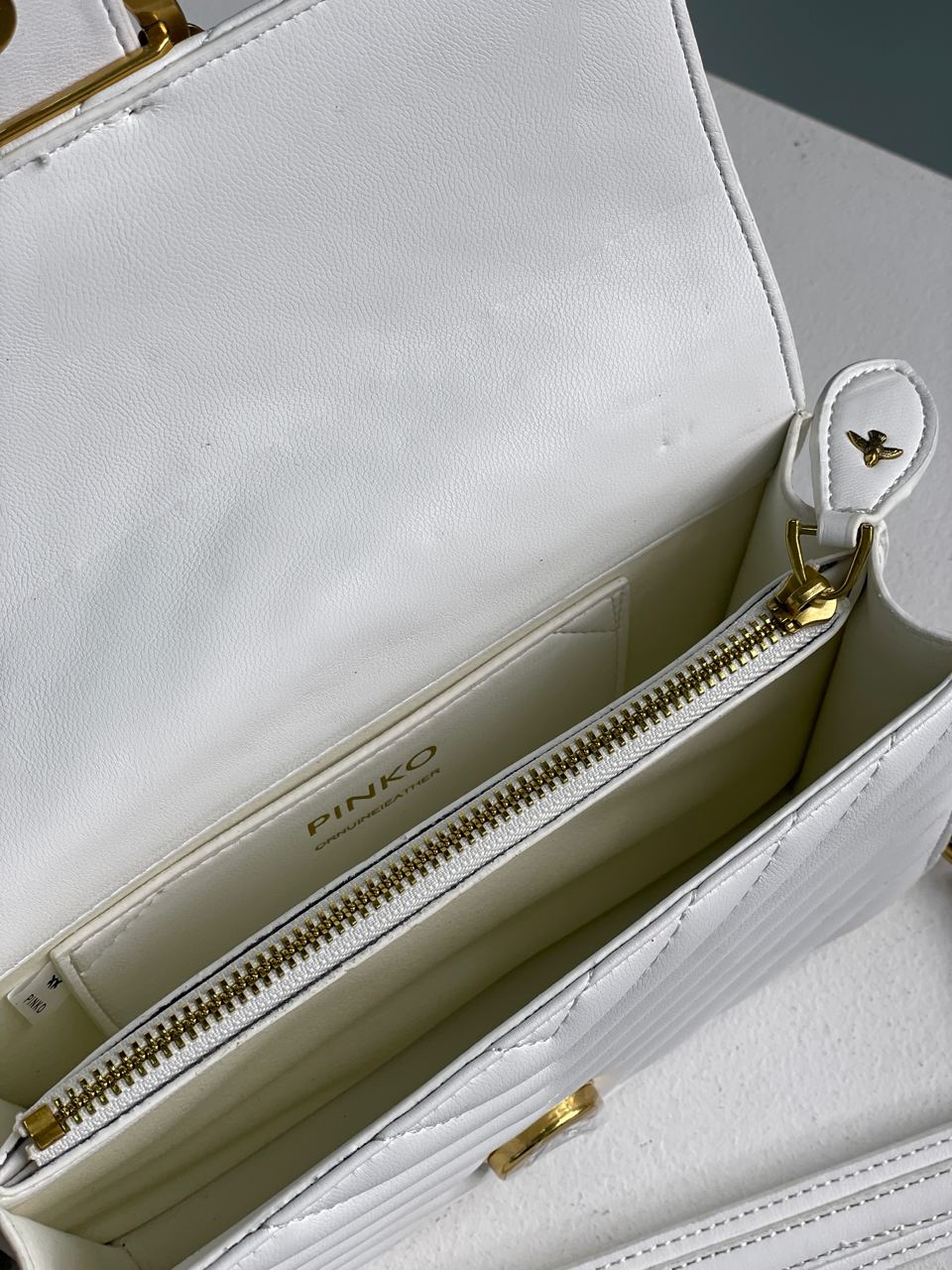 Pinko Mini Love Bag One Simply Puff White/Gold - 16