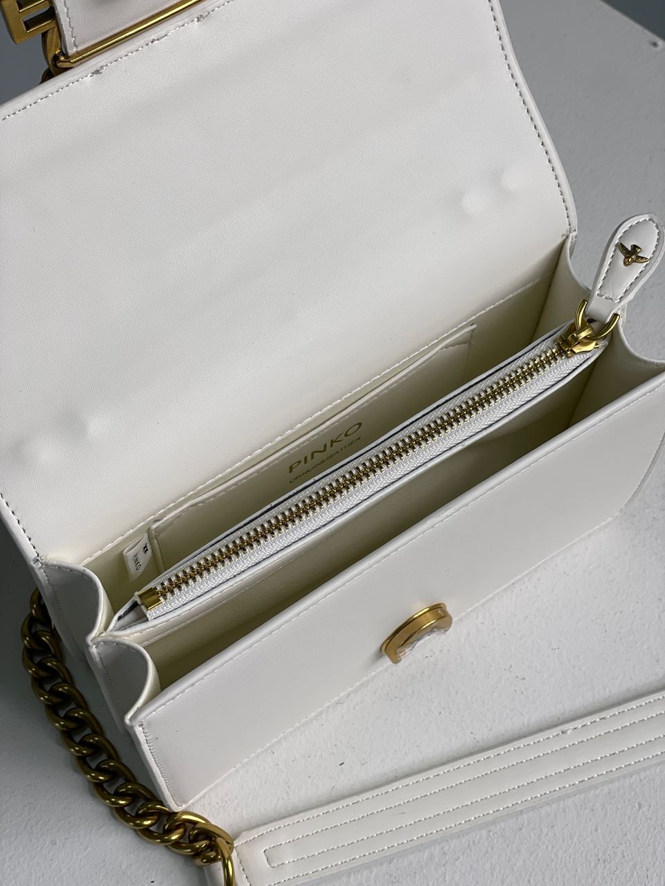 Pinko Mini Love Bag One Simply White/Gold - 16