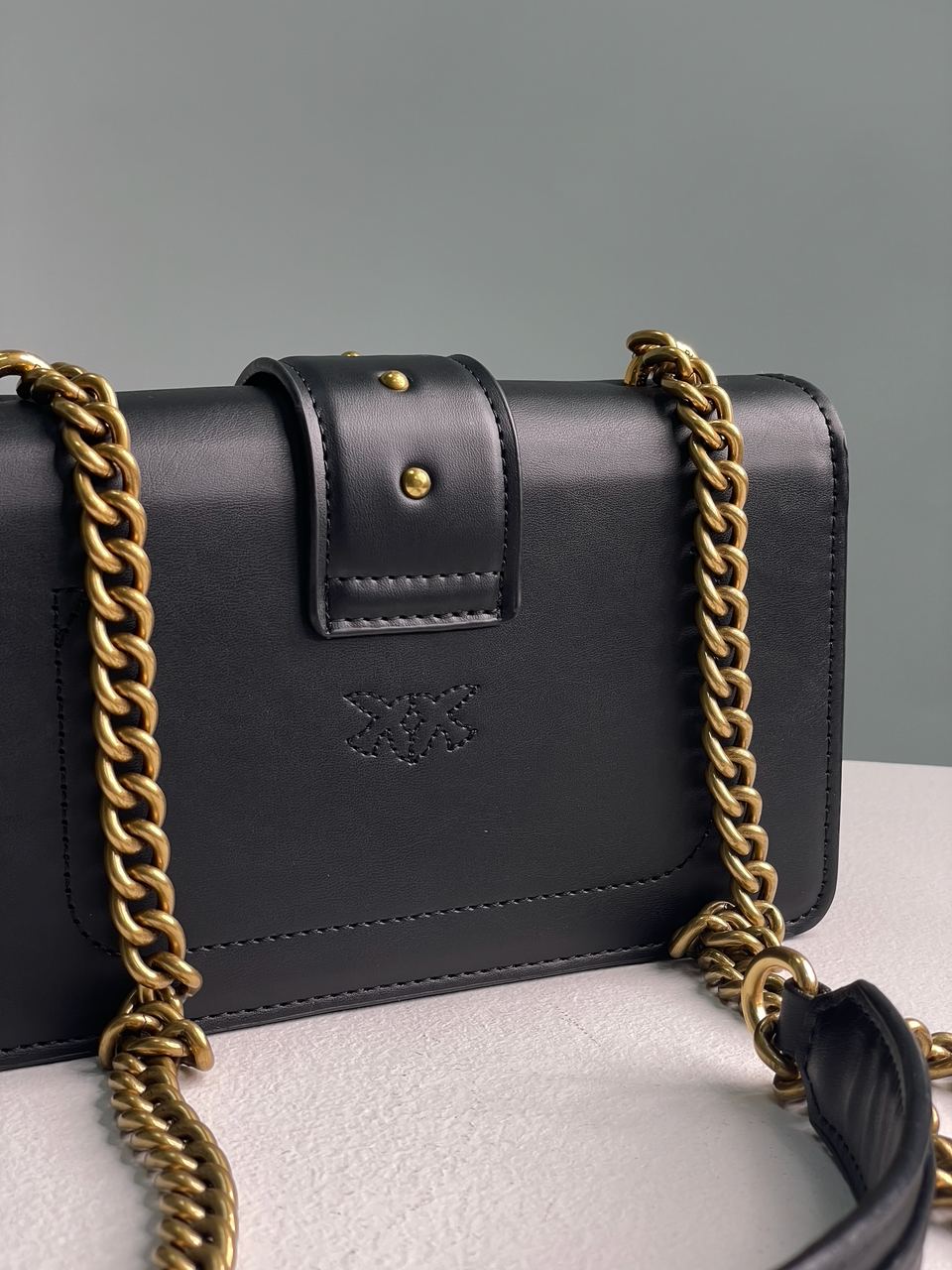 Pinko Mini Love Bag One Simply With Enamel Pin Black - 10