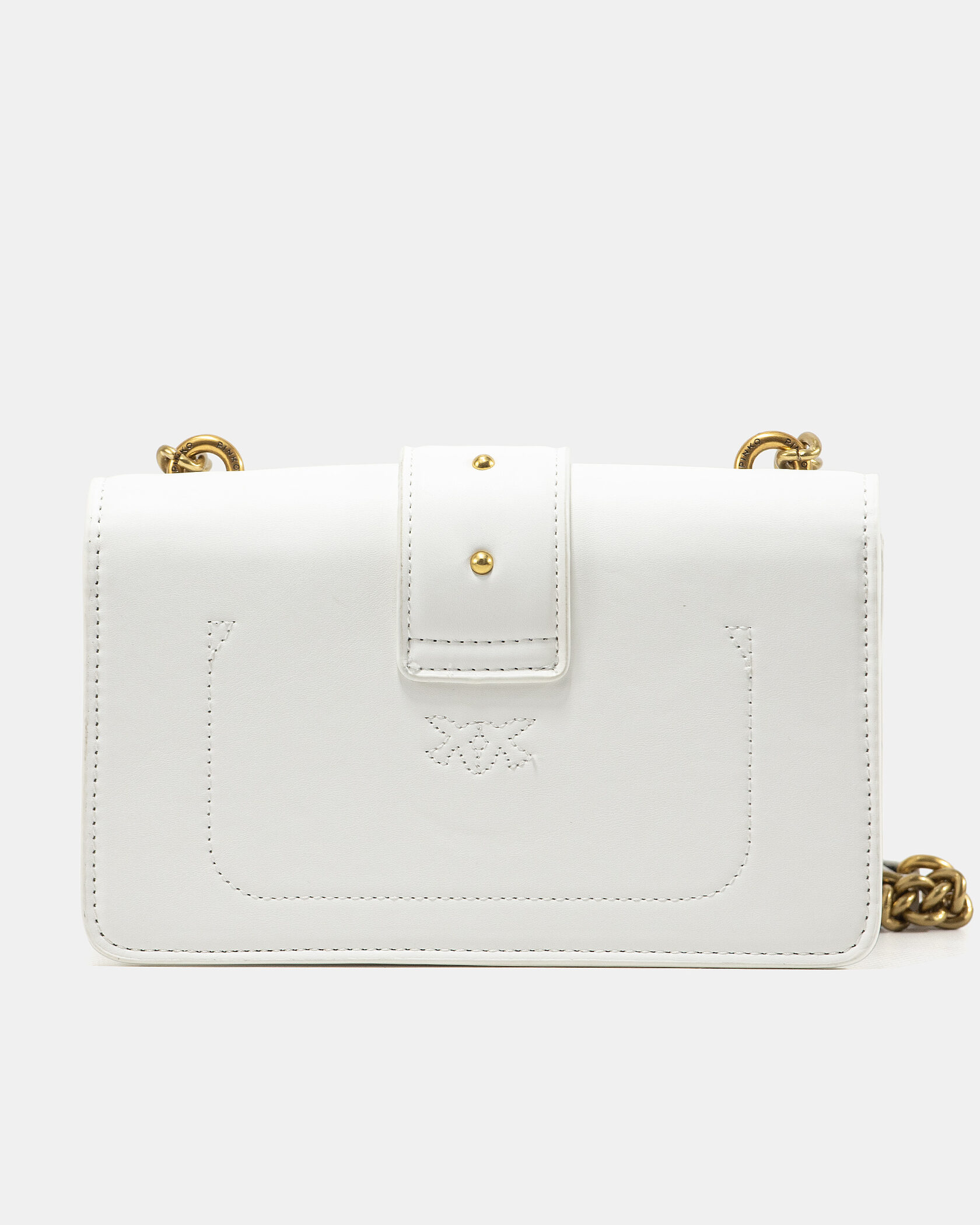 Pinko Mini Love Bag One Simply With Enamel Pin White - 8