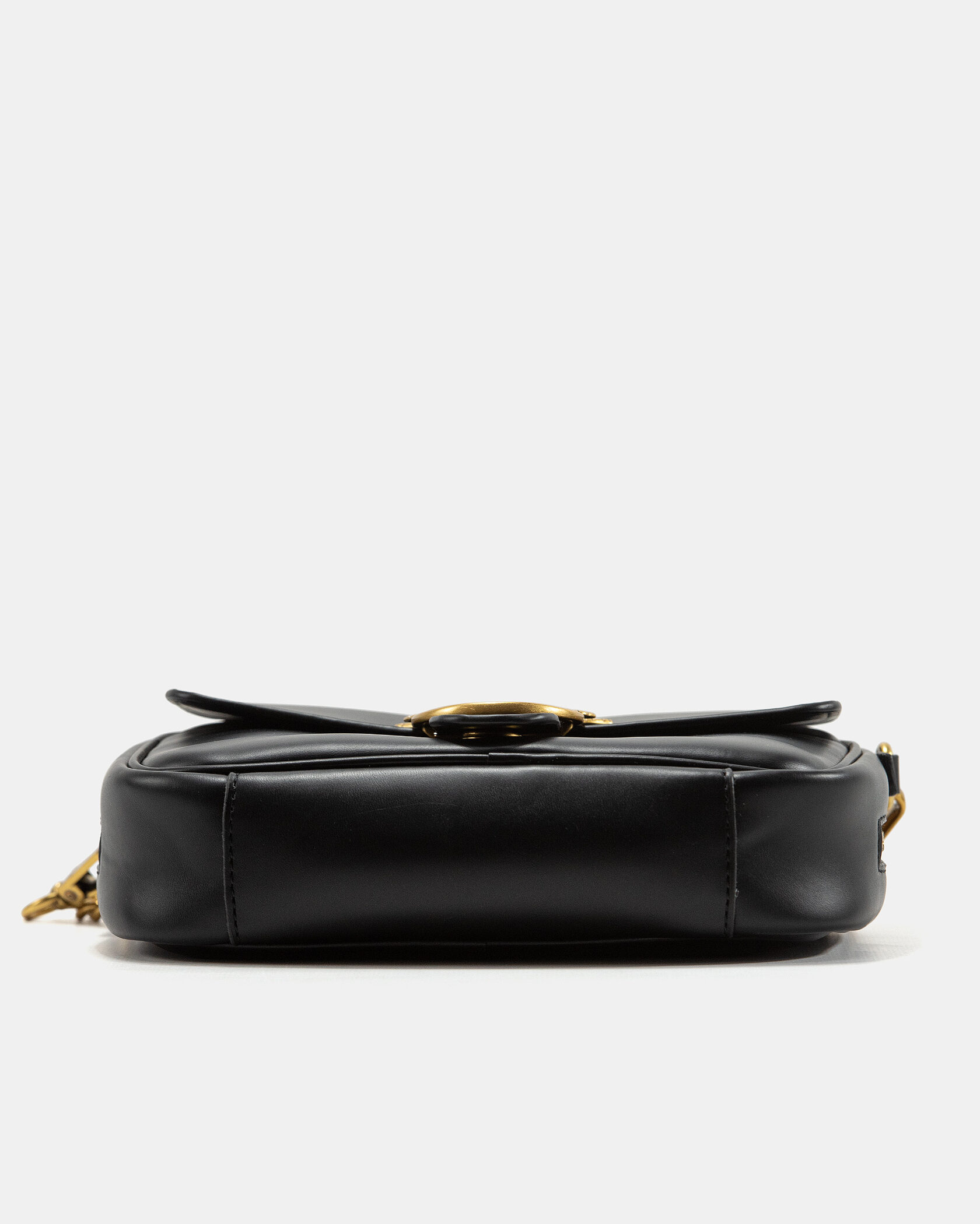 Pinko Square Simply Mini Calfskin Bag Black - 12