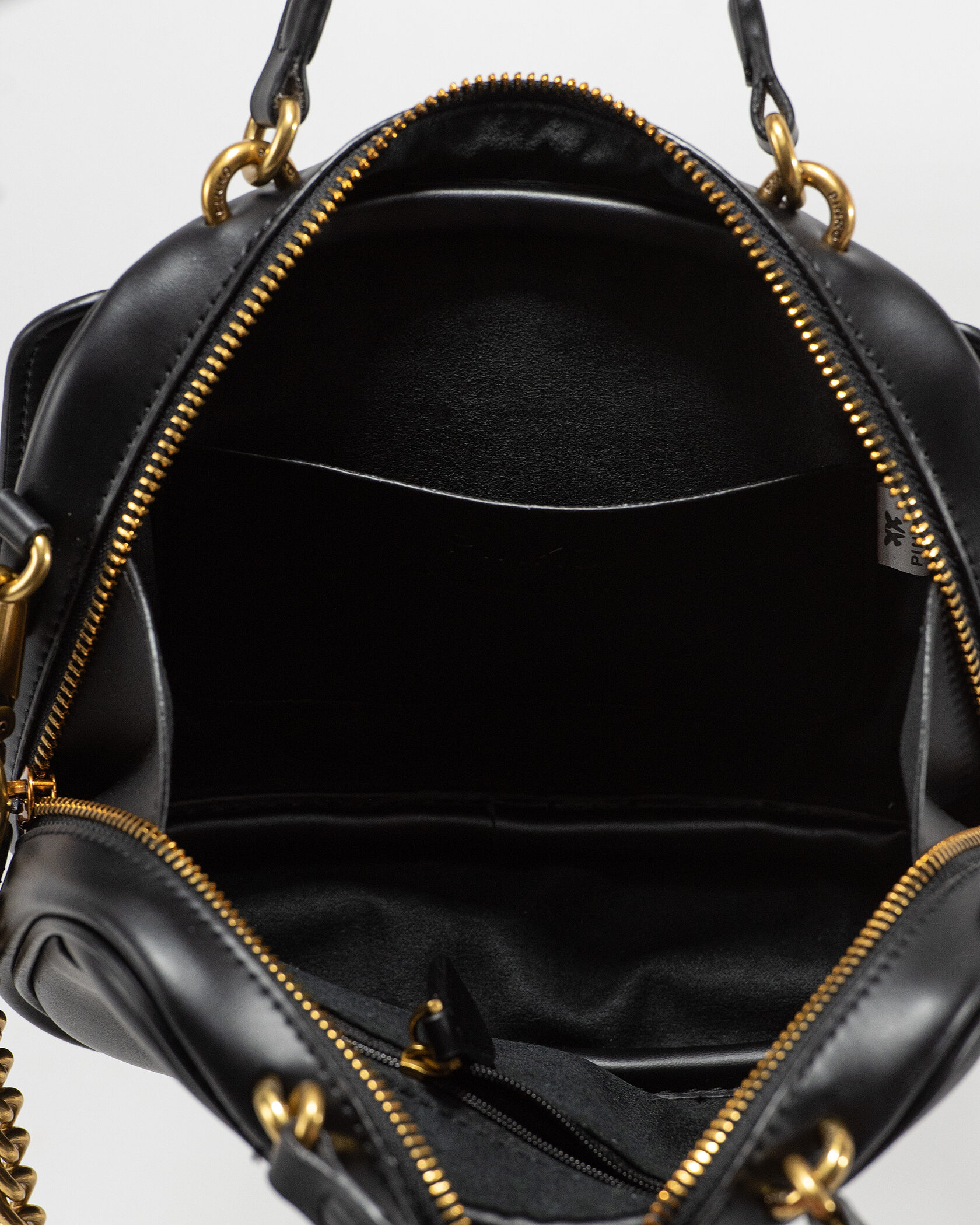 Pinko Square Simply Mini Calfskin Bag Black - 15