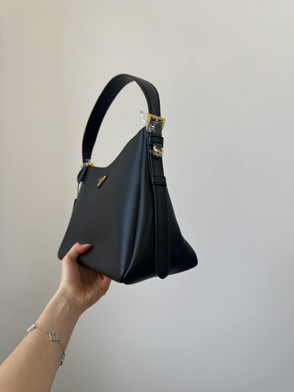 Prada Aimée Large Leather Shoulder Bag - 6