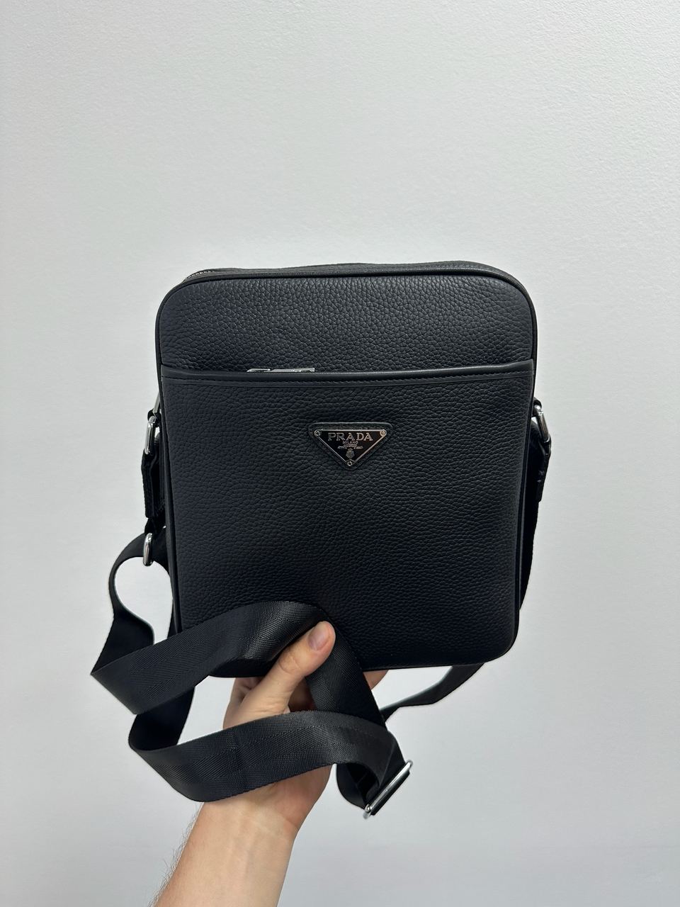Prada Leather Crossbody Bag Black - 3