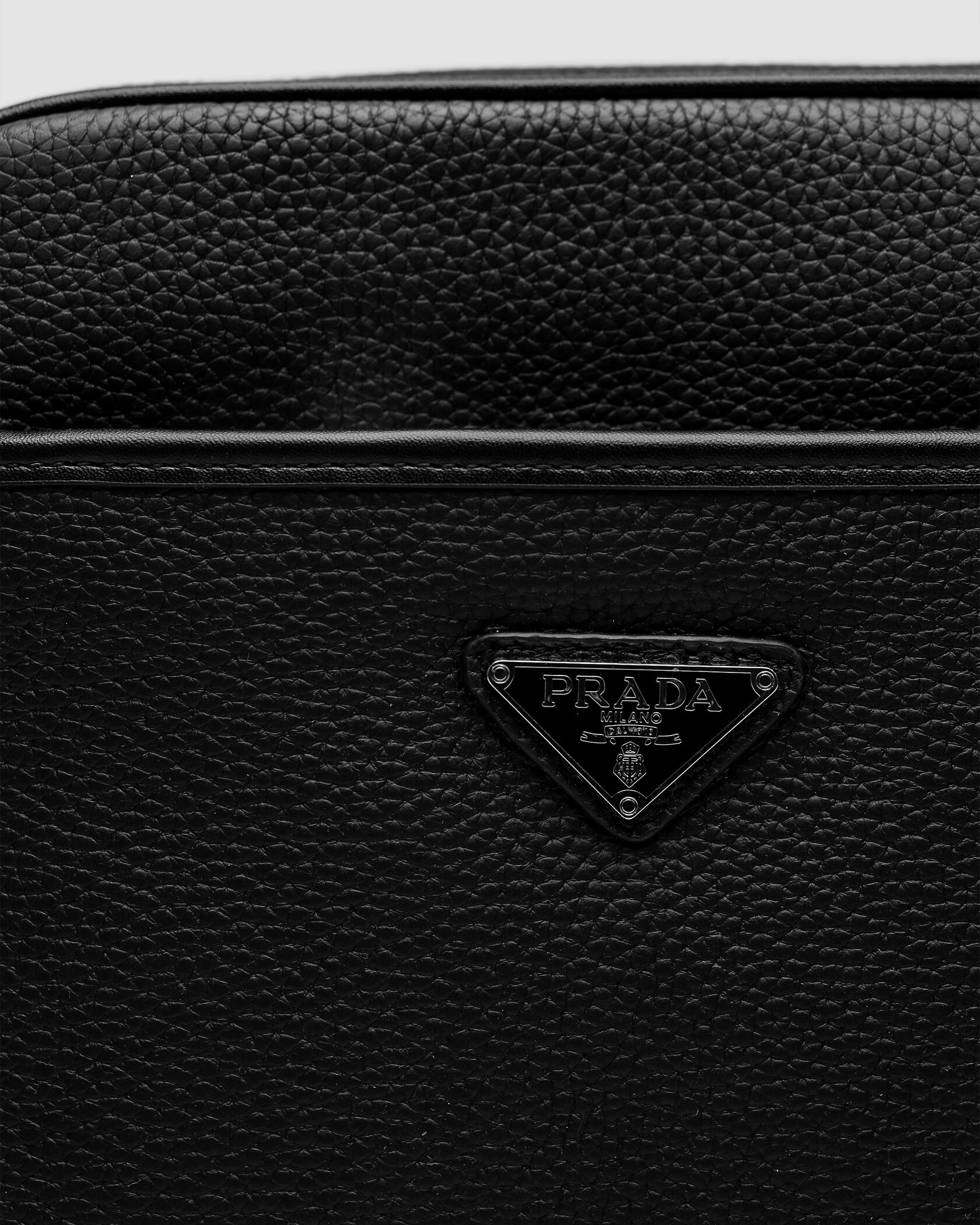 Prada Leather Crossbody Bag Black - 6