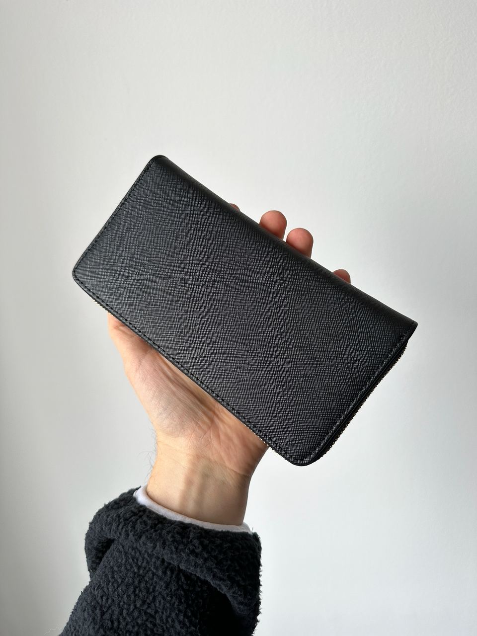 Prada Leather Round Zippy Long Wallet Nero Black - 8