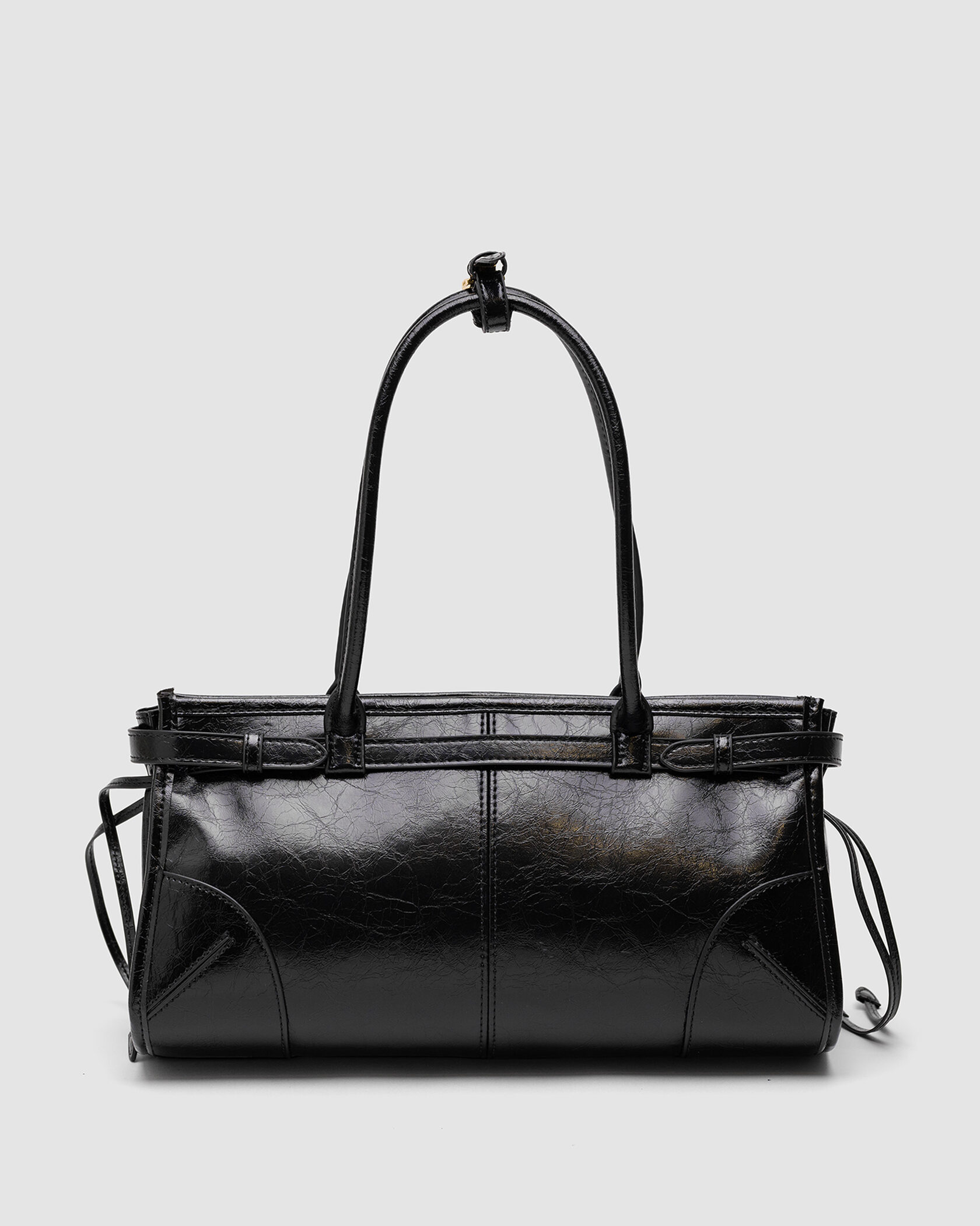 Prada Medium Leather Handbag Black - 3