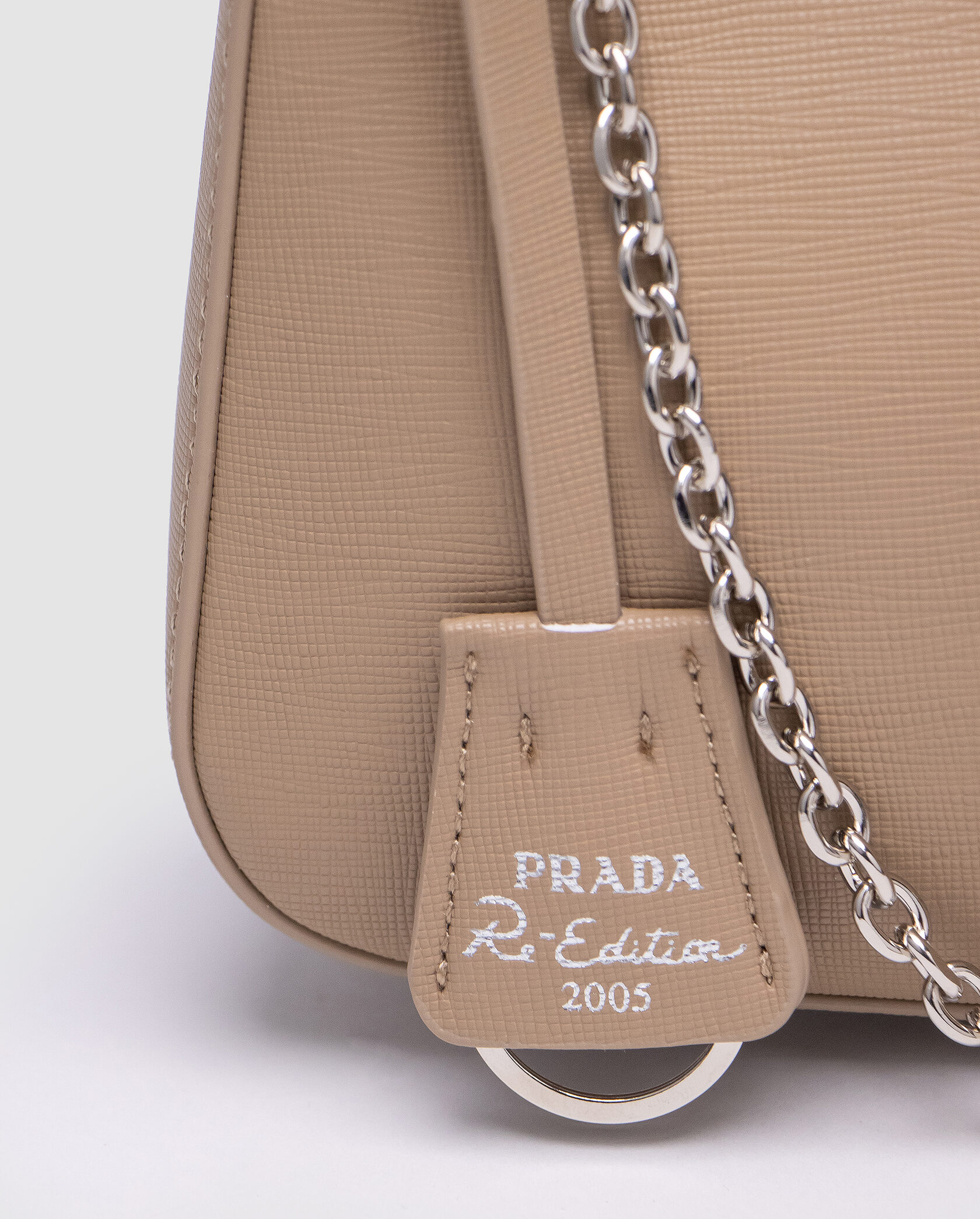 Prada Re-Edition 2005 Saffiano Leather Bag Beige - 12