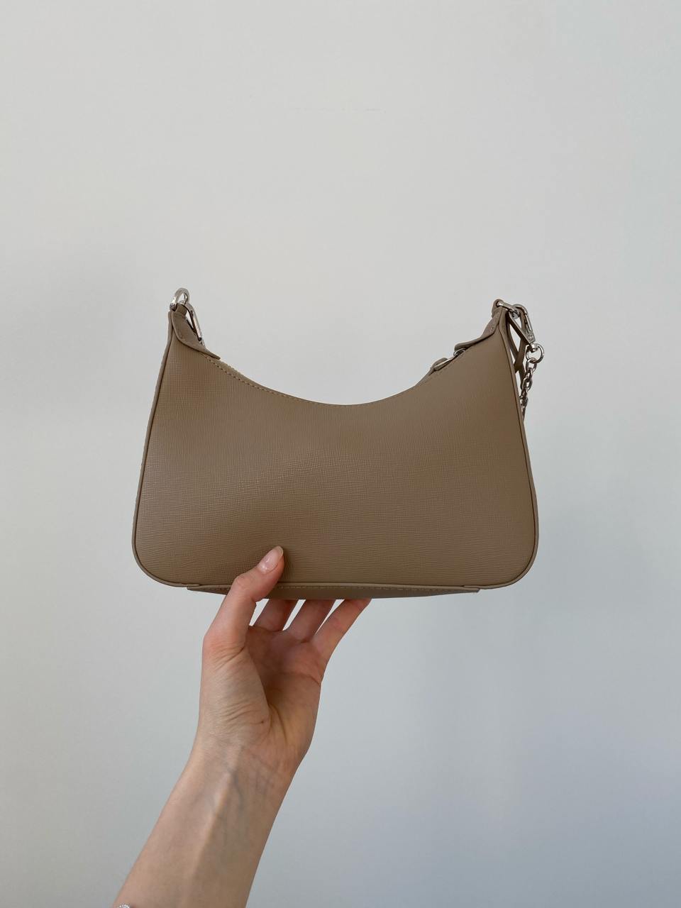 Prada Re-Edition 2005 Saffiano Leather Bag Beige - 6